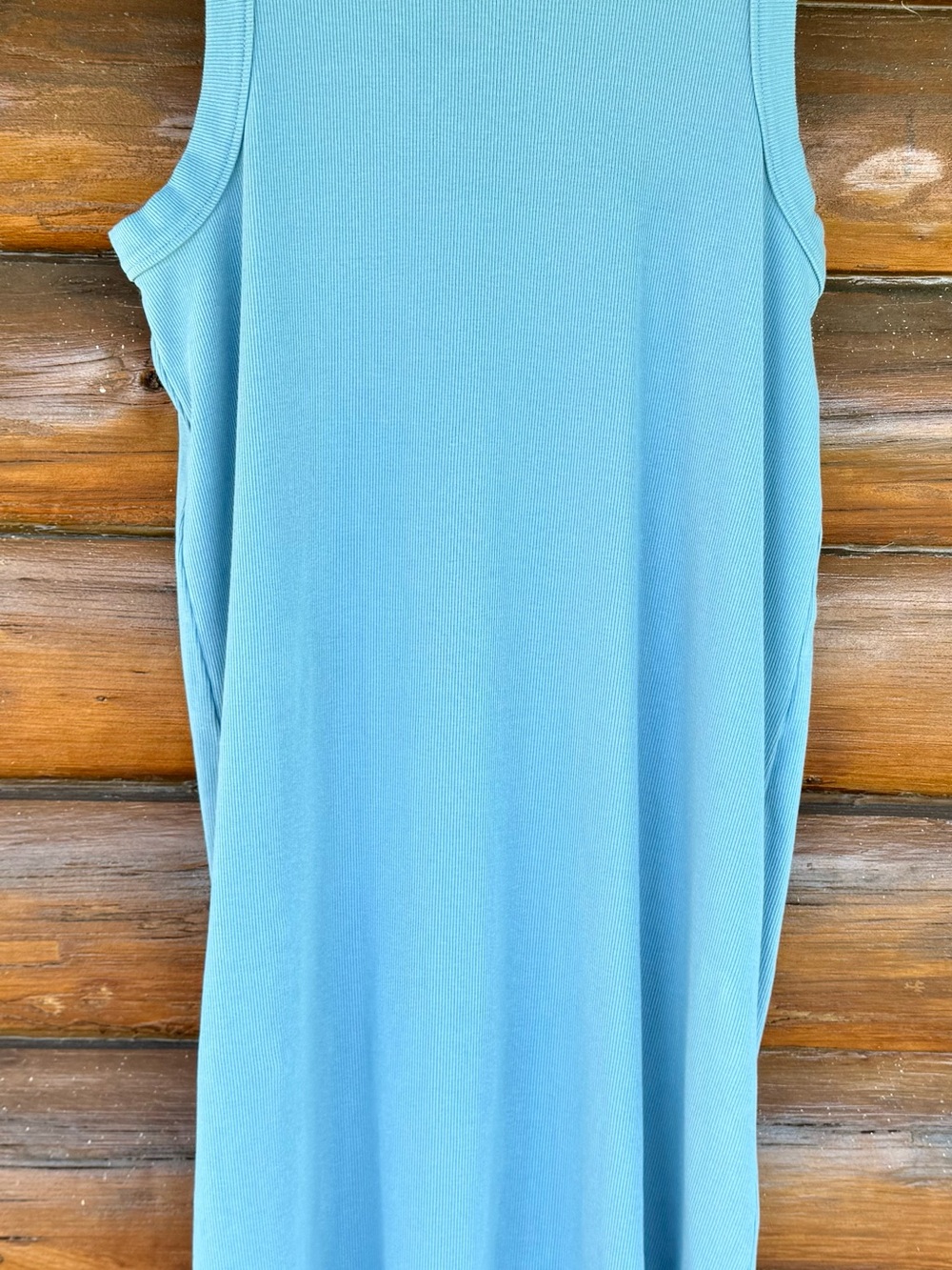 Lands End Light Blue Women’s Ribbed Tank Dress